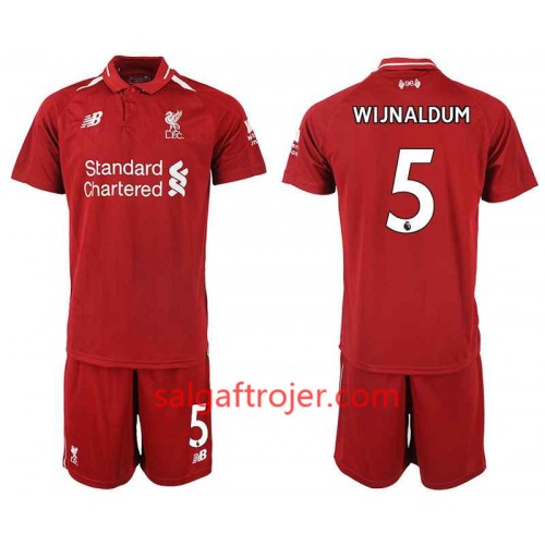 Liverpool Fodboldtrøjer WIJNALDUM 5 Børn Hjemmebanesæt 2018/19 Kort ærmer Liverpool Fodboldtrøjer WIJNALDUM 5 Børn Hjemmebanesæt 2018/19 Kort ærmer